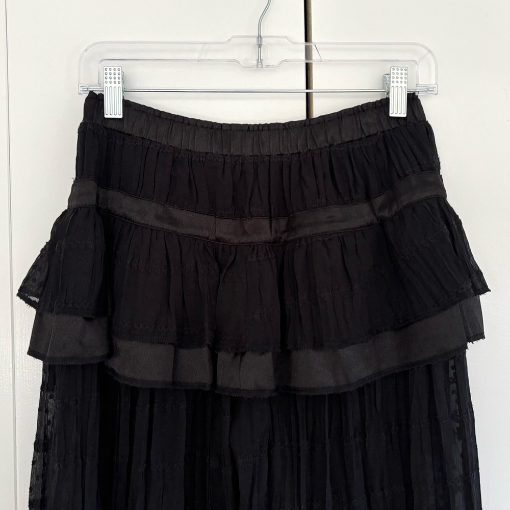 Free People Belle Ruffle Pants in Black Size XS NWT - Picture 11 of 13